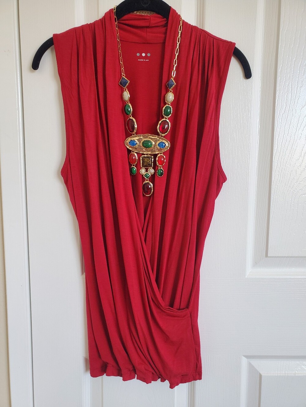 V Neck Wrap Style Top